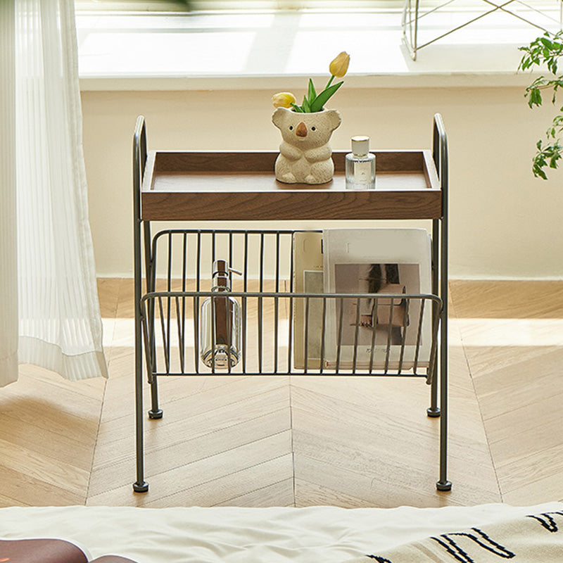 Modern Side Table Solid Wood Accent Side Table with Tray Top Clearhalo 'Coffee & Accent Tables' 'End & Side Tables' 'end_side_tables' 'furn' 'furn_end_side_tables' 'Furniture' 'Living Room Furniture' 7531335