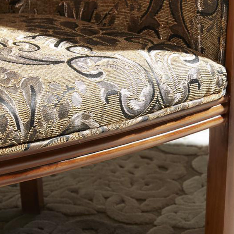 Brown Solid Wood Frame Dining Arm Chair Indoor Upholstered Arm Chair Clearhalo 'Dining Chairs' 'Dining Tables & Seating' 'dining_chair' 'furn' 'furn_dining_chair' 'Furniture' 'Kitchen & Dining Furniture' 7531379