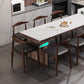 Extendable Rectangle Dining Table Wood Frame Dining Table for Dining Room