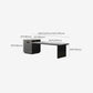 Rectangle Stone Top Dining Table Extendable Dining Table for Dining Room