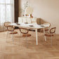 Modern Stone White Dining Table Ash Wood Base for Dining Room Clearhalo 'Dining Tables & Seating' 'Dining Tables' 'dining_table' 'furn' 'furn_dining_table' 'Furniture' 'Kitchen & Dining Furniture' 7531484