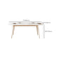 Modern Stone White Dining Table Ash Wood Base for Dining Room Clearhalo 'Dining Tables & Seating' 'Dining Tables' 'dining_table' 'furn' 'furn_dining_table' 'Furniture' 'Kitchen & Dining Furniture' 7531495