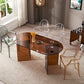 Modern Tempered Glass Dining Table Glass Base for Dining Room Clearhalo 'Dining Tables & Seating' 'Dining Tables' 'dining_table' 'furn' 'furn_dining_table' 'Furniture' 'Kitchen & Dining Furniture' 7531498