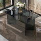 Modern Tempered Glass Dining Table Glass Base for Dining Room Rectangle Black Clearhalo 'Dining Tables & Seating' 'Dining Tables' 'dining_table' 'furn' 'furn_dining_table' 'Furniture' 'Kitchen & Dining Furniture' 7531502