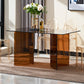 Modern Tempered Glass Dining Table Glass Base for Dining Room Rectangle Brown Clearhalo 'Dining Tables & Seating' 'Dining Tables' 'dining_table' 'furn' 'furn_dining_table' 'Furniture' 'Kitchen & Dining Furniture' 7531506