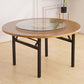 Round Folding Table Tripod Base Dining Table for Kitchen Dining Room