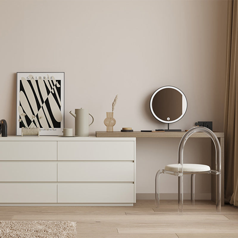 Modern With Drawer Solid Wood Lighted Mirror Bedroom Make-up Vanity Clearhalo 'Bedroom Furniture' 'furn' 'furn_makeup_vanities' 'Furniture' 'Makeup Vanities' 'makeup_vanities' 7532903