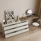 Modern With Drawer Solid Wood Lighted Mirror Bedroom Make-up Vanity Clearhalo 'Bedroom Furniture' 'furn' 'furn_makeup_vanities' 'Furniture' 'Makeup Vanities' 'makeup_vanities' 7532906