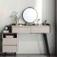 Contemporary Gray Lighted Mirror Bedroom Wood With Drawer Dressing Table