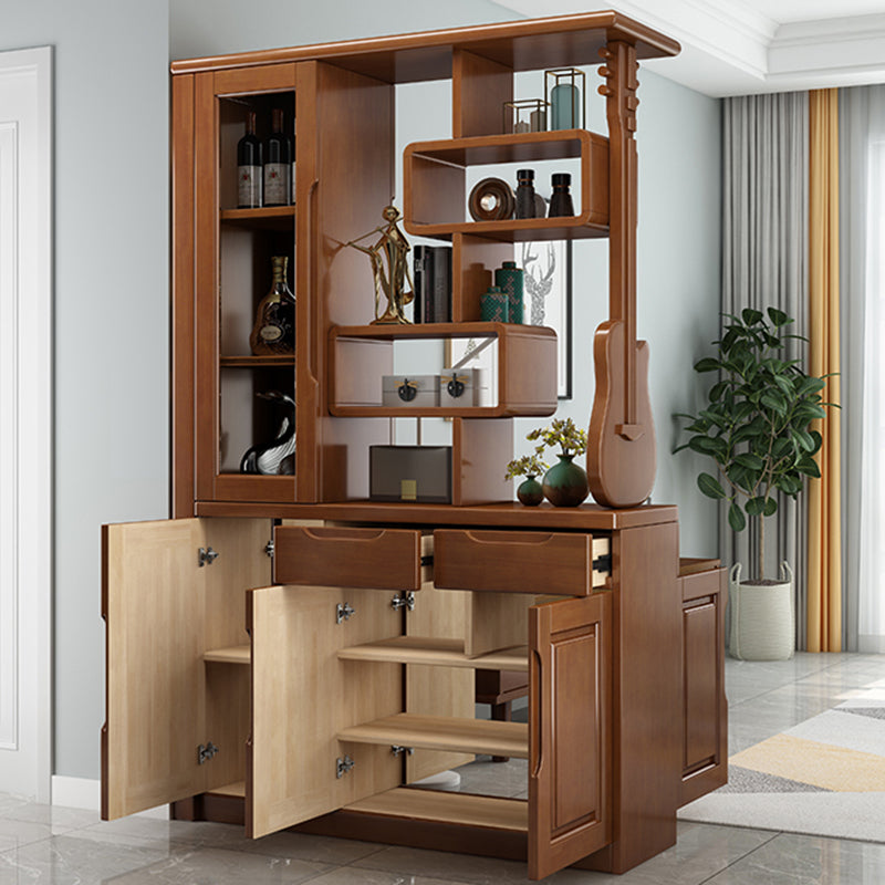 Solid Wood Cabinet 14.96" Wide Accent Cabinet with Drawers and Shelves Clearhalo 'Cabinets & Chests' 'cabinets_chests' 'furn' 'furn_cabinets_chests' 'Furniture' 'Living Room Furniture' 7532950