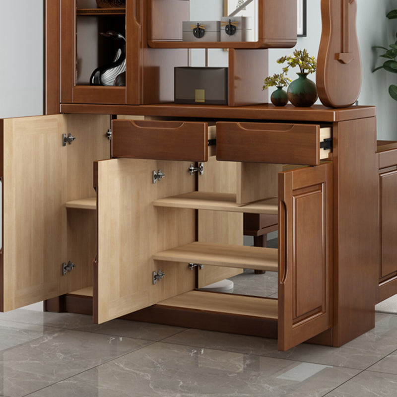 Solid Wood Cabinet 14.96" Wide Accent Cabinet with Drawers and Shelves Clearhalo 'Cabinets & Chests' 'cabinets_chests' 'furn' 'furn_cabinets_chests' 'Furniture' 'Living Room Furniture' 7532960