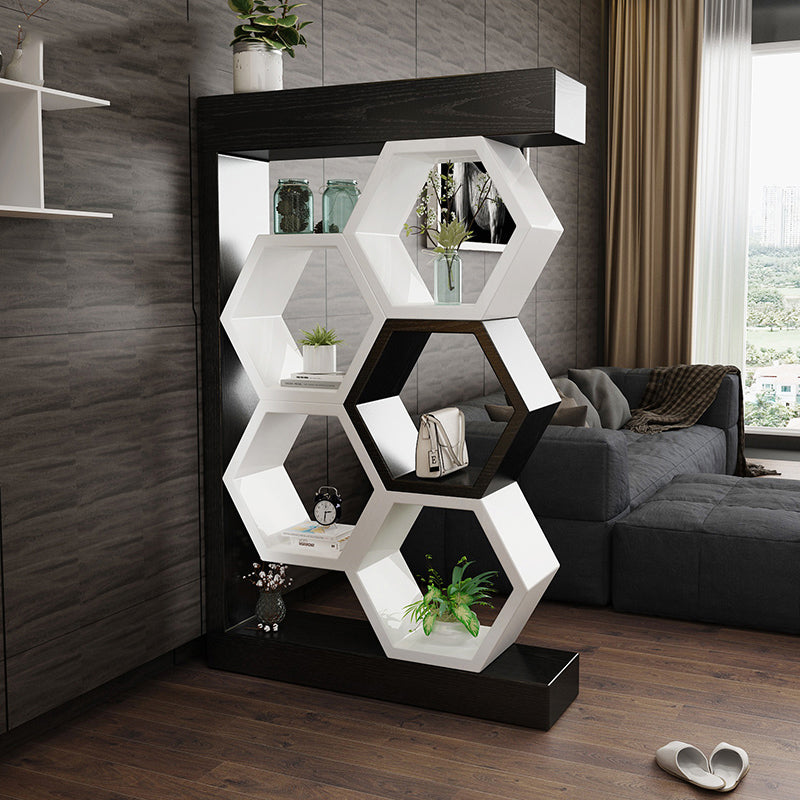 Contemporary 1-Door 78.74" H Cabinet Wooden Accent Chest with Shelf Black-White Cabinet Not Included Clearhalo 'Cabinets & Chests' 'cabinets_chests' 'furn' 'furn_cabinets_chests' 'Furniture' 'Living Room Furniture' 7532992