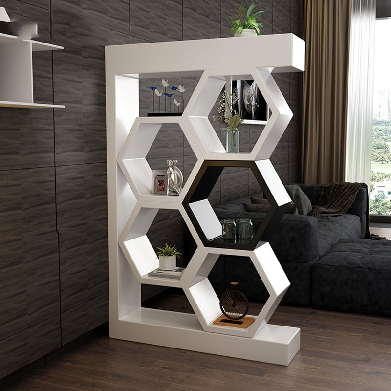 Contemporary 1-Door 78.74" H Cabinet Wooden Accent Chest with Shelf White-Black Cabinet Not Included Clearhalo 'Cabinets & Chests' 'cabinets_chests' 'furn' 'furn_cabinets_chests' 'Furniture' 'Living Room Furniture' 7532994