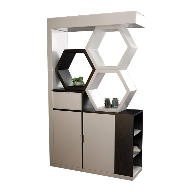 Contemporary 1-Door 78.74" H Cabinet Wooden Accent Chest with Shelf Clearhalo 'Cabinets & Chests' 'cabinets_chests' 'furn' 'furn_cabinets_chests' 'Furniture' 'Living Room Furniture' 7532995