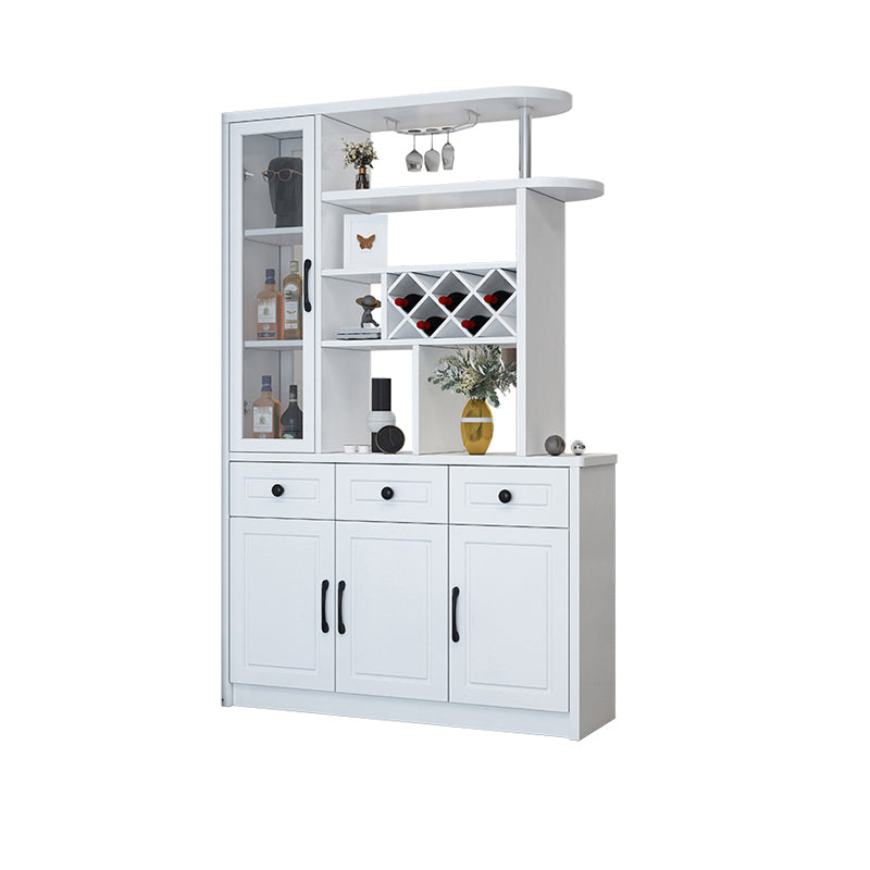 Modern 78.74" H Cabinet with Door Wooden Accent Cabinet with Drawer 47"L x 14"W x 79"H White Clearhalo 'Cabinets & Chests' 'cabinets_chests' 'furn' 'furn_cabinets_chests' 'Furniture' 'Living Room Furniture' 7533005
