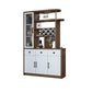 Modern 78.74" H Cabinet with Door Wooden Accent Cabinet with Drawer 47"L x 14"W x 79"H Walnut White Clearhalo 'Cabinets & Chests' 'cabinets_chests' 'furn' 'furn_cabinets_chests' 'Furniture' 'Living Room Furniture' 7533010