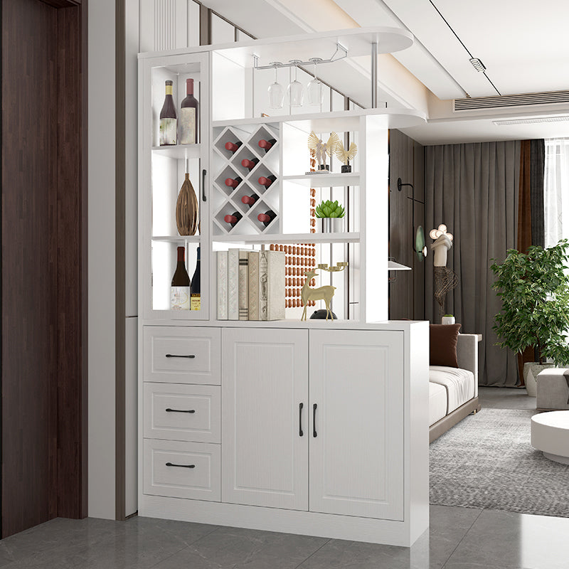 Modern 78.74" H Cabinet with Door Wooden Accent Cabinet with Drawer 48"L x 14"W x 79"H White Clearhalo 'Cabinets & Chests' 'cabinets_chests' 'furn' 'furn_cabinets_chests' 'Furniture' 'Living Room Furniture' 7533012