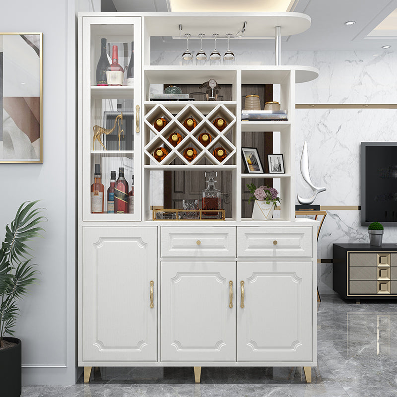 Modern 78.74" H Cabinet with Door Wooden Accent Cabinet with Drawer 49"L x 14"W x 79"H White Clearhalo 'Cabinets & Chests' 'cabinets_chests' 'furn' 'furn_cabinets_chests' 'Furniture' 'Living Room Furniture' 7533015