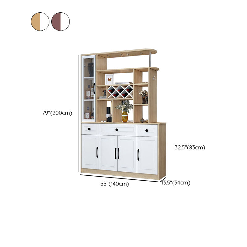 Modern 78.74" H Cabinet with Door Wooden Accent Cabinet with Drawer Clearhalo 'Cabinets & Chests' 'cabinets_chests' 'furn' 'furn_cabinets_chests' 'Furniture' 'Living Room Furniture' 7533031