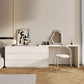 Contemporary Bedroom With Drawer White Solid Wood Lighted Mirror Dressing Table