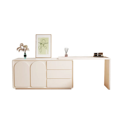 White Contemporary Wood Mirror Bedroom With Drawer Dressing Table