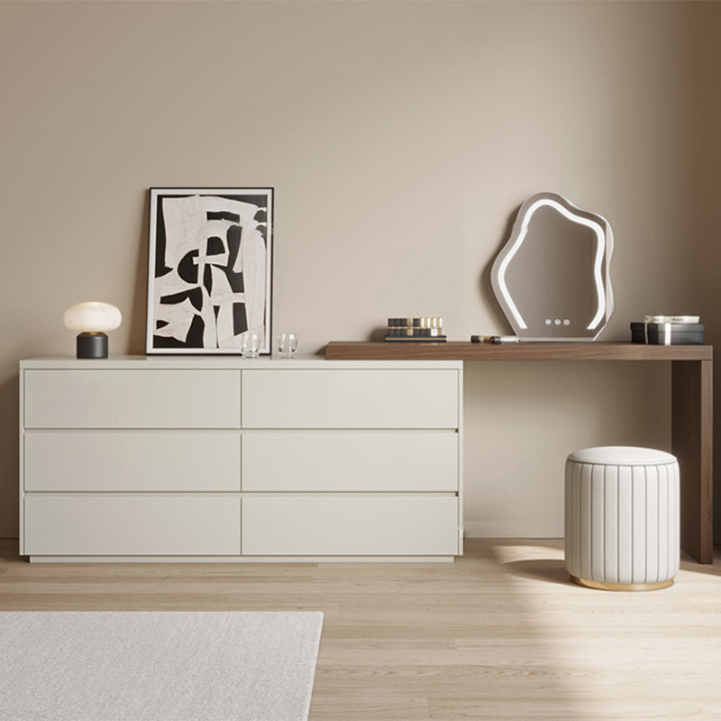Contemporary With Drawer Solid Wood Mirror White Bedroom Make-up Vanity Clearhalo 'Bedroom Furniture' 'furn' 'furn_makeup_vanities' 'Furniture' 'Makeup Vanities' 'makeup_vanities' 7533291