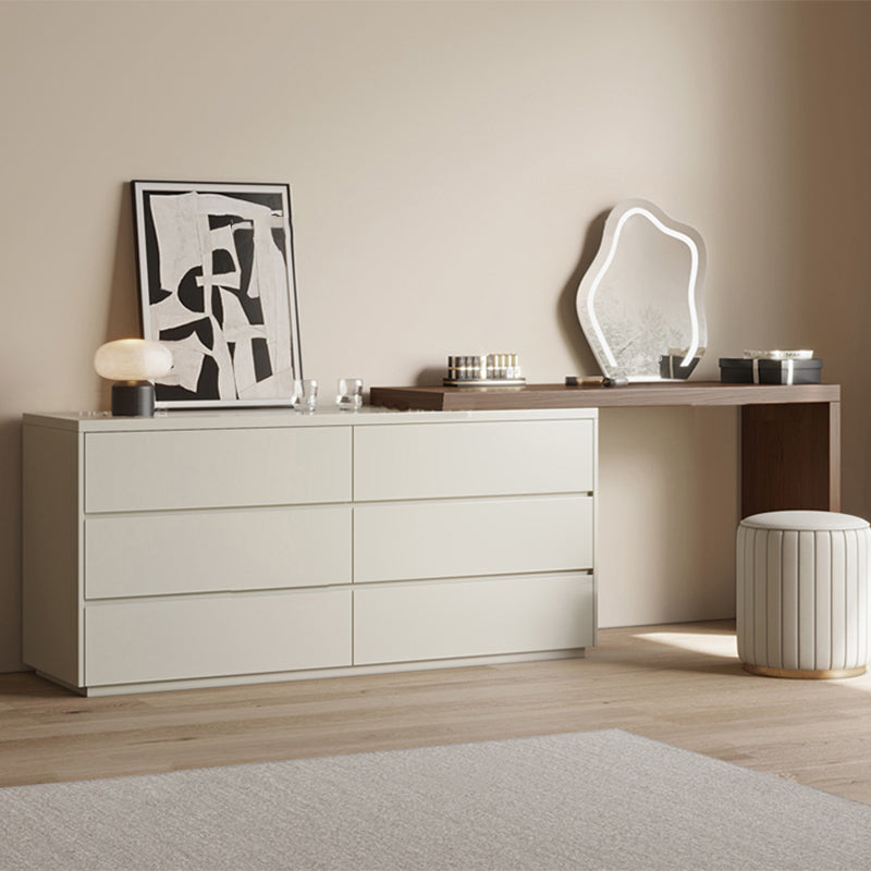 Contemporary With Drawer Solid Wood Mirror White Bedroom Make-up Vanity Clearhalo 'Bedroom Furniture' 'furn' 'furn_makeup_vanities' 'Furniture' 'Makeup Vanities' 'makeup_vanities' 7533296