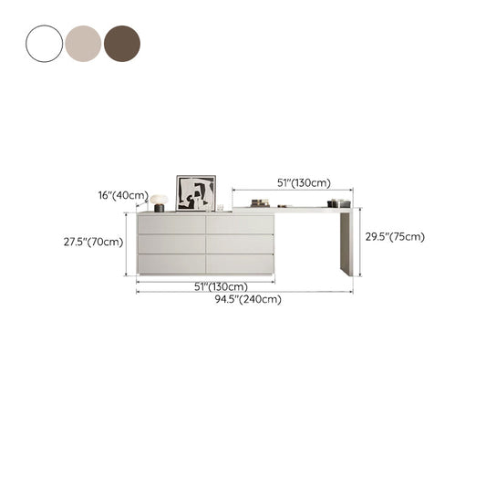 Contemporary With Drawer Solid Wood Mirror White Bedroom Make-up Vanity