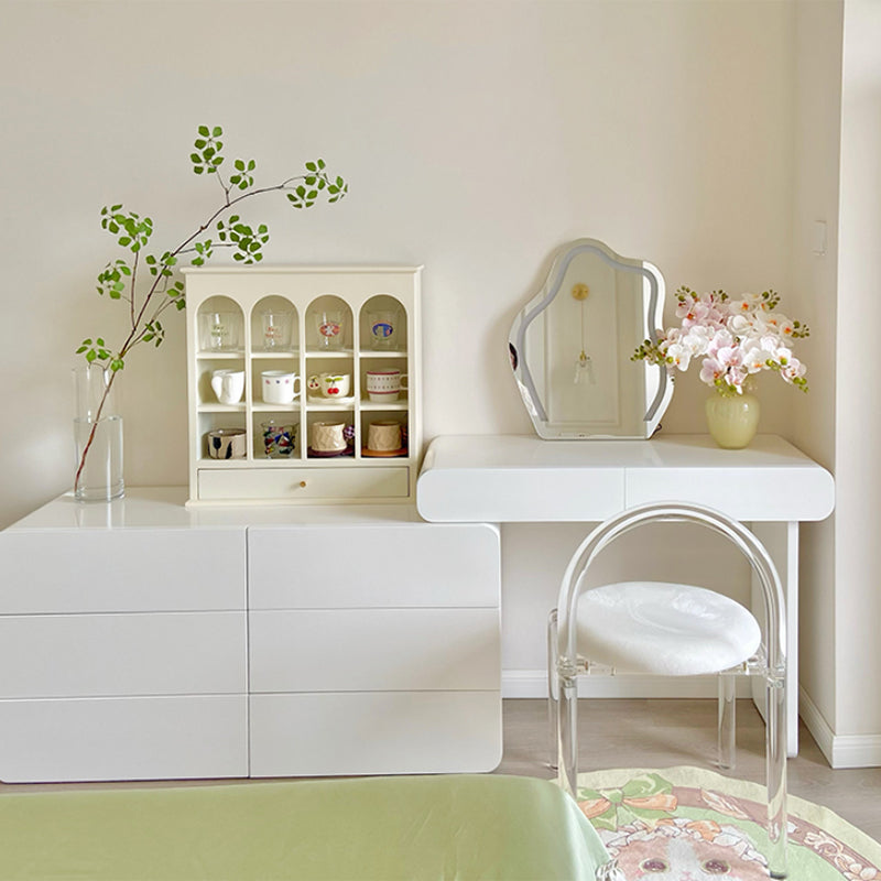 Contemporary Solid Wood With Drawer Lighted Mirror Bedroom Make-up Vanity