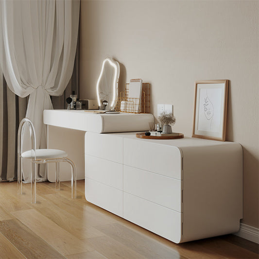 Contemporary Solid Wood With Drawer Lighted Mirror Bedroom Make-up Vanity