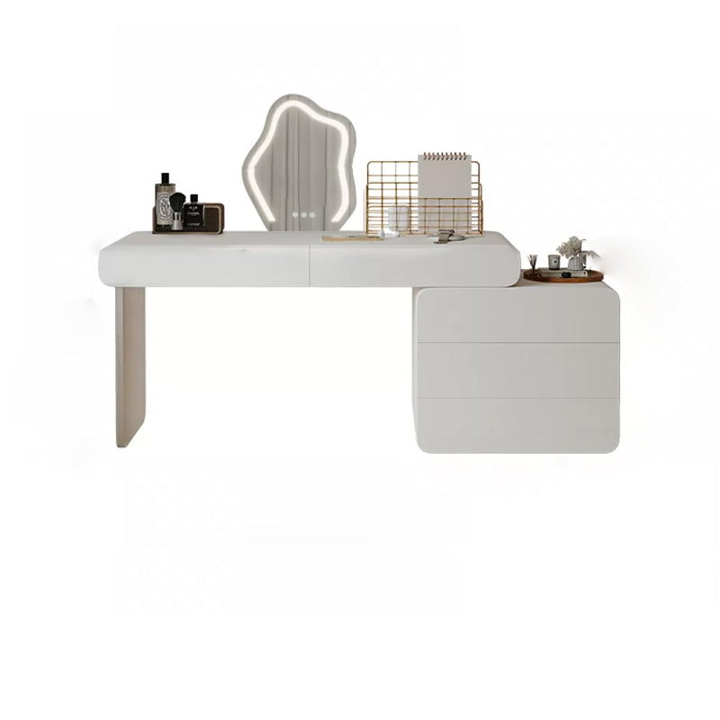 Contemporary Solid Wood With Drawer Lighted Mirror Bedroom Make-up Vanity