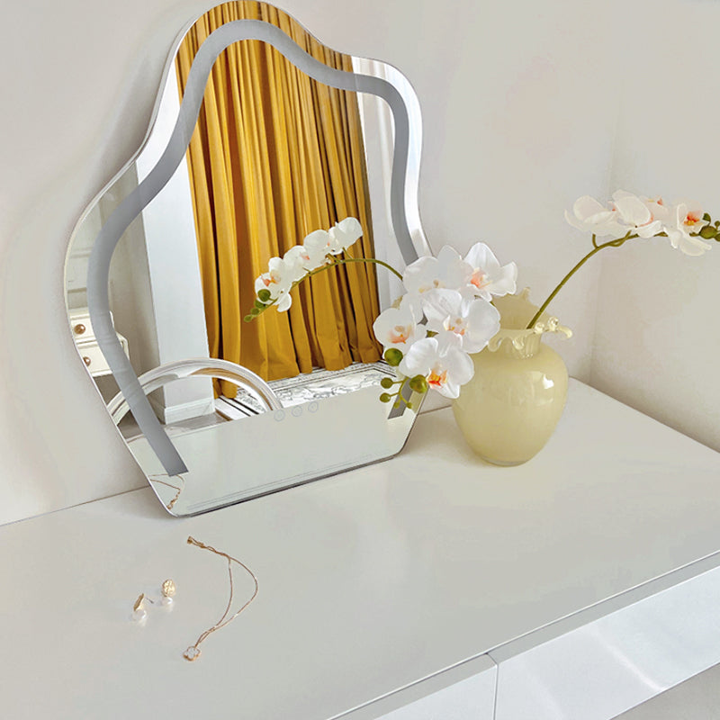 Contemporary Solid Wood With Drawer Lighted Mirror Bedroom Make-up Vanity