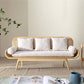 Tropical Corduroy Sofa in Solid Wood Linen Sofa for Living Room