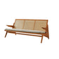 Tropical Corduroy Sofa in Solid Wood Linen Sofa for Living Room