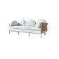 Tropical Corduroy Sofa in Solid Wood Linen Sofa for Living Room