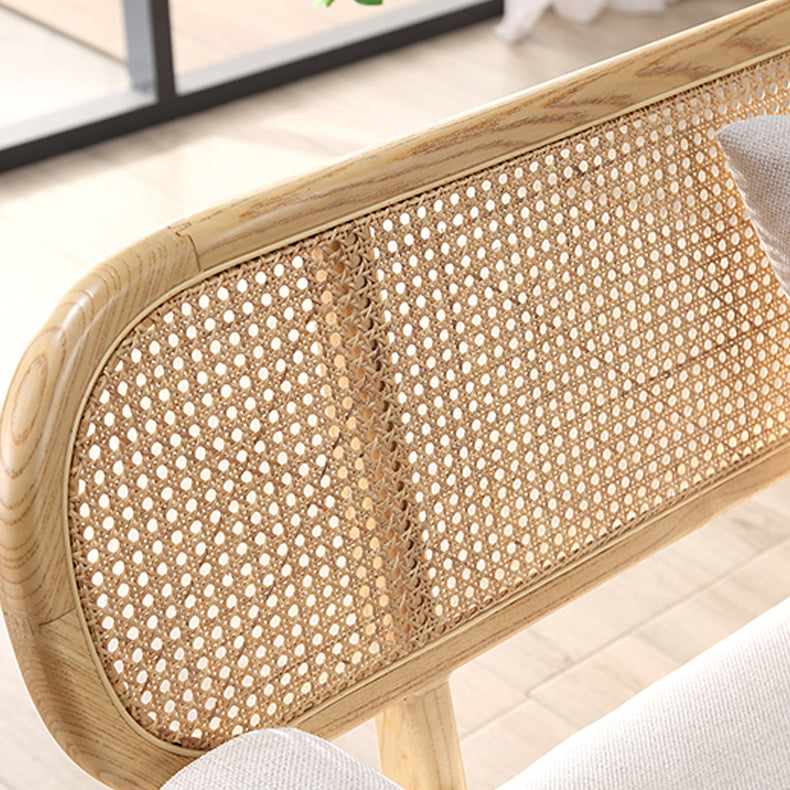 Tropical Corduroy Sofa in Solid Wood Linen Sofa for Living Room