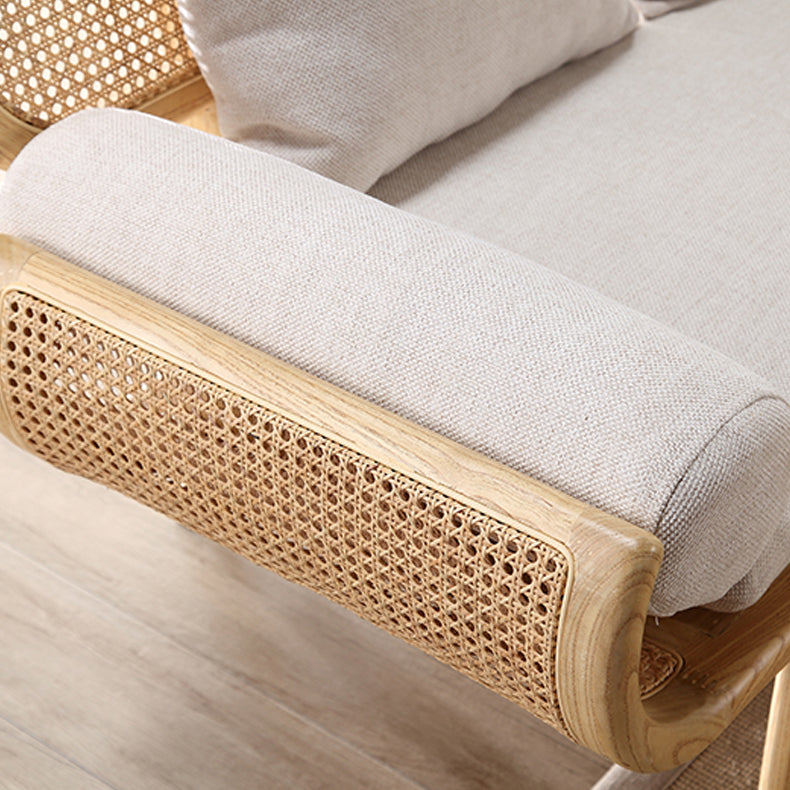 Tropical Corduroy Sofa in Solid Wood Linen Sofa for Living Room