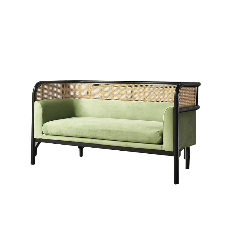 Tropical Corduroy Sofa in Solid Wood Linen Sofa for Living Room