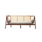 Tropical Corduroy Sofa in Solid Wood Linen Sofa for Living Room