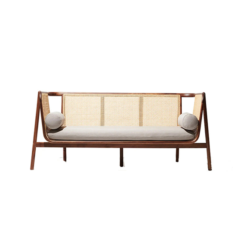 Tropical Corduroy Sofa in Solid Wood Linen Sofa for Living Room