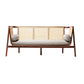 Tropical Corduroy Sofa in Solid Wood Linen Sofa for Living Room