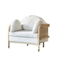 Tropical Corduroy Sofa in Solid Wood Linen Sofa for Living Room