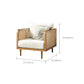 Tropical Corduroy Sofa in Solid Wood Linen Sofa for Living Room