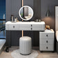 Contemporary Make-up Vanity with 6 Drawers and Stone Top for Bedroom