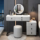 Contemporary Make-up Vanity with 6 Drawers and Stone Top for Bedroom