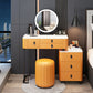 Contemporary Make-up Vanity with 6 Drawers and Stone Top for Bedroom