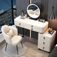 Contemporary Make-up Vanity with 6 Drawers and Stone Top for Bedroom