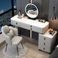 Contemporary Make-up Vanity with 6 Drawers and Stone Top for Bedroom