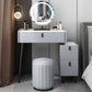 Contemporary Vanity Dressing Table Set with Mirror and Stool