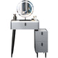 Contemporary Vanity Dressing Table Set with Mirror and Stool